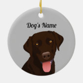 Chocolate Lab Ornament (Achterkant)