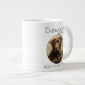 Chocolate Lab Pa Grote Koffiekop (Voorkant rechts)