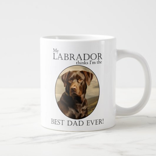 Chocolate Lab Pa Grote Koffiekop (Rechts)