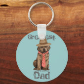 Chocolate Lab Pa Sleutelhanger (Voorkant)