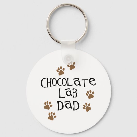 Chocolate Lab Pa Sleutelhanger (Voorkant)