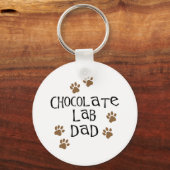 Chocolate Lab Pa Sleutelhanger (Voorkant)