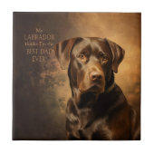 Chocolate Lab Pa Tegeltje (Voorkant)