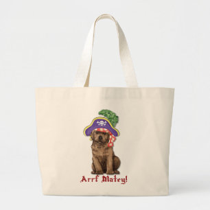 Chocolate Lab Pirate Grote Tote Bag