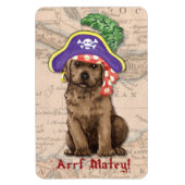 Chocolate Lab Pirate Magneet (Verticaal)