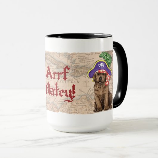 Chocolate Lab Pirate Mok (Voorkant rechts)