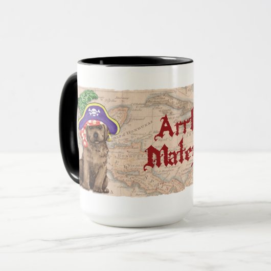 Chocolate Lab Pirate Mok (Voorkant links)