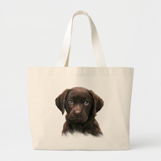 Chocolate Lab Puppy Canvas tas (Voorkant)