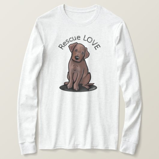 Chocolate Lab Puppy T-shirt (Design voorkant)