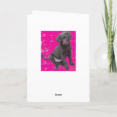 Chocolate Lab Puppy Verjaardagskaart Kaart (Achterkant)