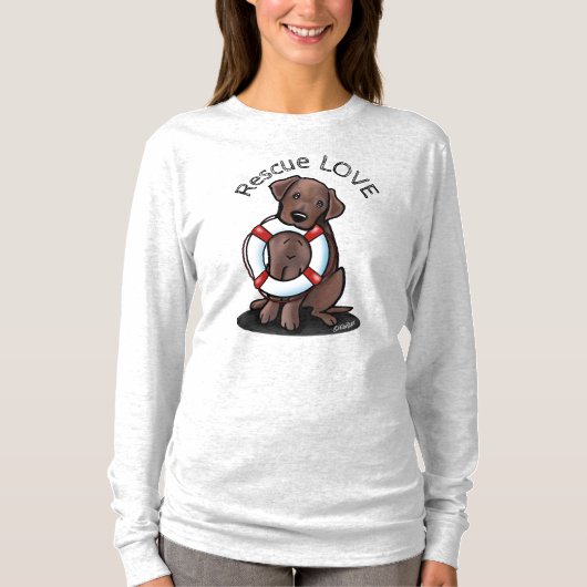 Chocolate Lab Rescue T-Shirt (Voorkant)