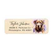 Chocolate Lab Retouradreslabel Etiket (Voorkant)