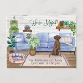 Chocolate Lab Retriever New Home Moving Aankondigingskaart (Voorkant)