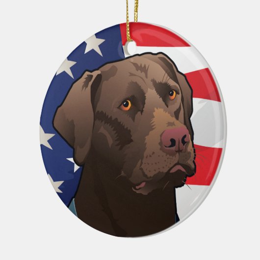 Chocolate Lab Retriever uit Amerika Keramisch Ornament (Links)