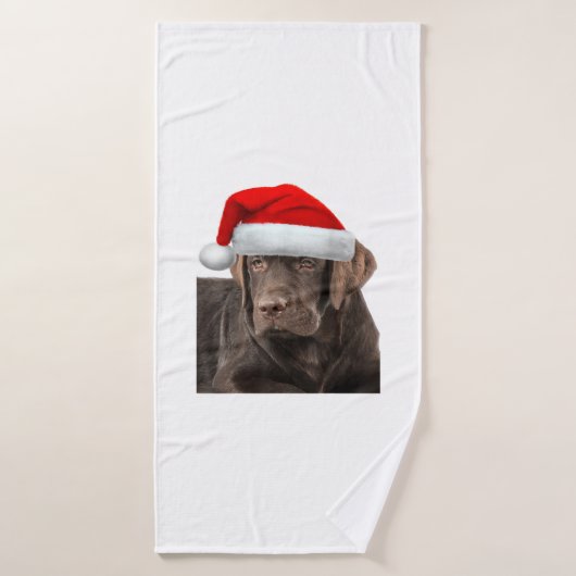 Chocolate Lab Shirt Labrador Retriever Dog Christm Badhanddoek (Badhanddoek)