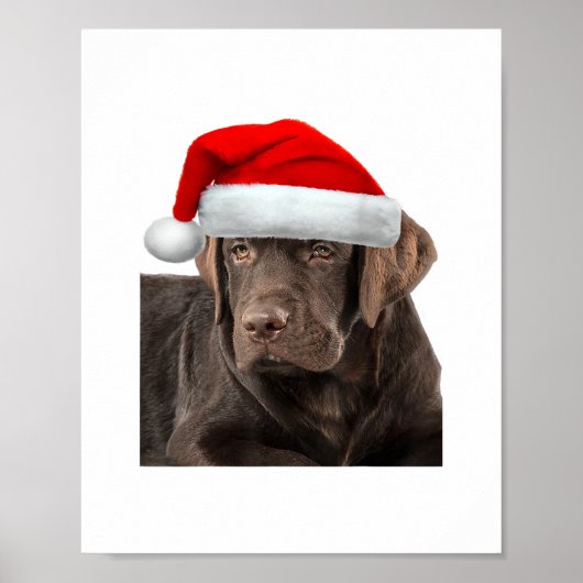 Chocolate Lab Shirt Labrador Retriever Dog Christm Poster (Voorkant)