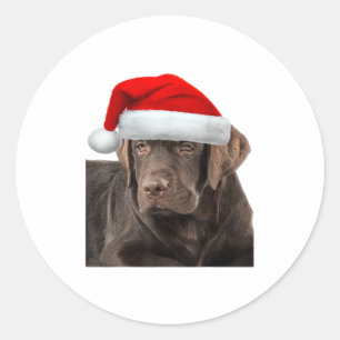 Chocolate Lab Shirt Labrador Retriever Dog Christm Ronde Sticker