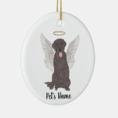 Chocolate Lab Sympathie Herdenking Keramisch Ornament (Rechts)