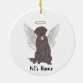 Chocolate Lab Sympathie Herdenking Keramisch Ornament (Achterkant)