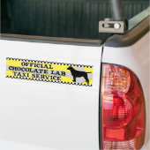 Chocolate Lab Taxi Service Bumpersticker (Op Truck)