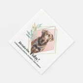 Chocolate Lab Trouwfoto servetten voor honden (Hoek)