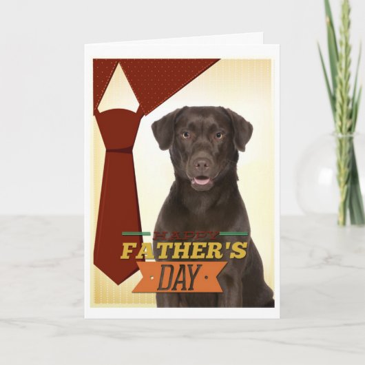 Chocolate Lab Vaderdag Kaart (Voorkant)