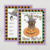 Chocolate Lab Witch Invitation (Voorkant / Achterkant)