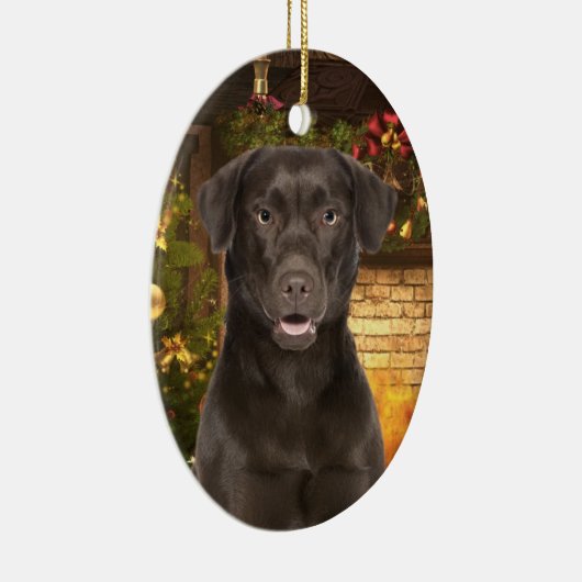 Chocolate Lab Xmas Ornament (Rechts)