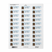 Chocolate Labradole Winter Adresetiketten Etiket (Full Sheet)