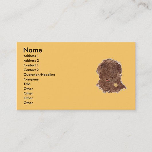 Chocolate Labradole Xena Visitekaartjes (Voorkant)