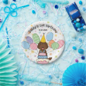 Chocolate Labradoodle Dog Verjaardagspapier Borden Papieren Bordje (Feest)