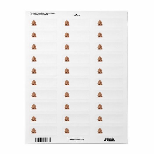 Chocolate Labradoodle Etiket (Full Sheet)
