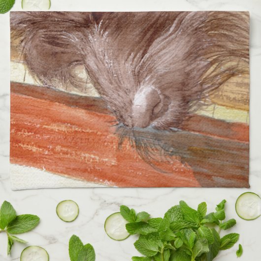 Chocolate Labradoodle Jackson Theedoek (Gevouwen)