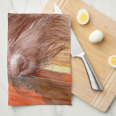 Chocolate Labradoodle Jackson Theedoek (Quarter Fold)