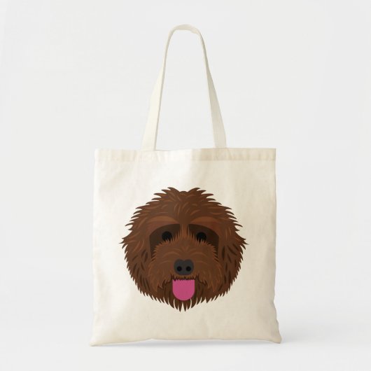 Chocolate Labradoodle Tote Bag (Voorkant)