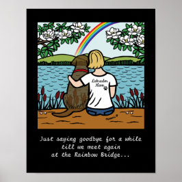 Chocolate Labrador Angel en Mam Blonde S Poster