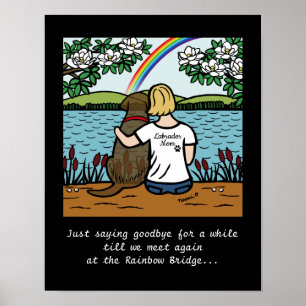 Chocolate Labrador Angel en Mam Blonde S Poster