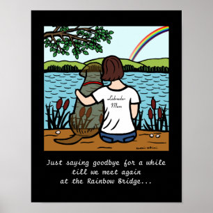 Chocolate Labrador Angel en mama 3 Poster