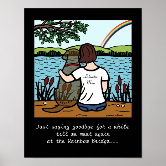 Chocolate Labrador Angel en mama 3 Poster (Voorkant)