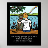 Chocolate Labrador Angel en mama Poster (Voorkant)