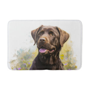 Chocolate Labrador Badmat
