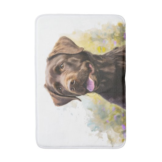 Chocolate Labrador Badmat (Voorkant Verticaal)