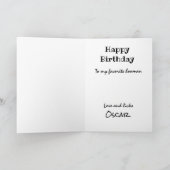 Chocolate Labrador Birthday Kaart (Binnen)