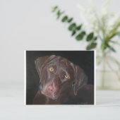 Chocolate Labrador Briefkaart (Staand voorkant)