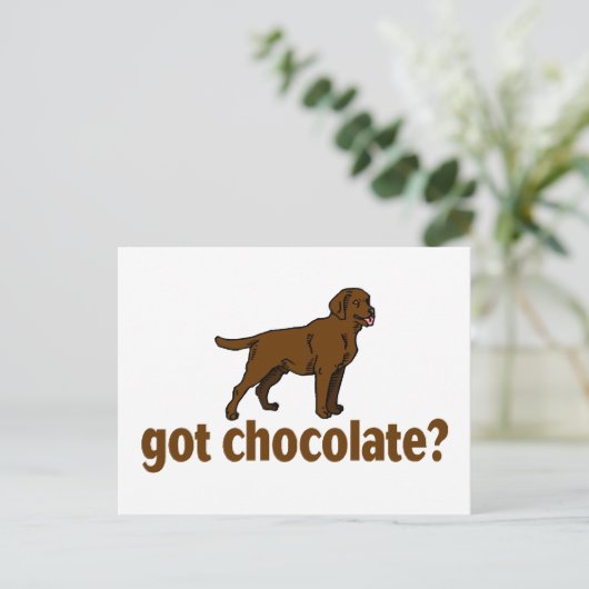 Chocolate Labrador Briefkaart (Staand voorkant)