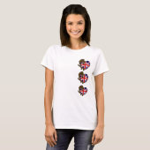 Chocolate Labrador British Heart T-shirt (Voorkant volledig)