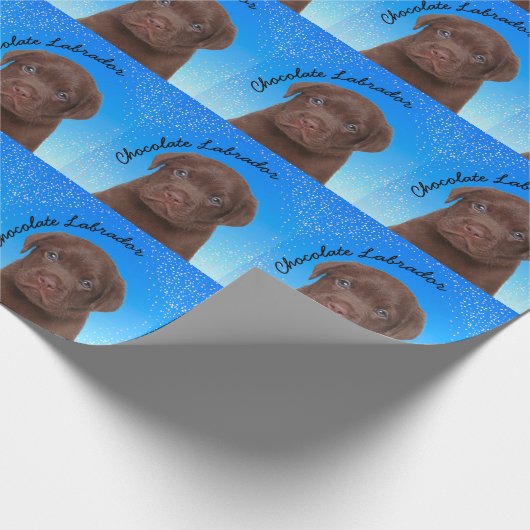 Chocolate Labrador Cadeaupapier (Hoek)