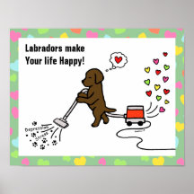 Chocolate Labrador Cartoon