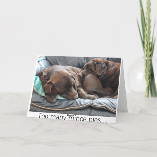 Chocolate Labrador Christmas Kaarten (Achterkant)