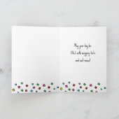 Chocolate Labrador Confetti Verjaardagsfeest Kaart (Binnen)